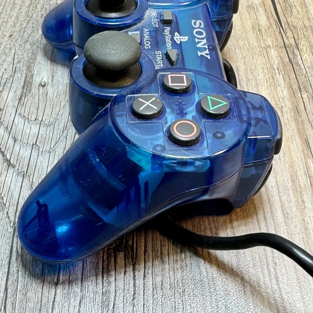 Sony for Playstation 2 Official Controller DualShock 2 Gamepad Ocean Blue Tested